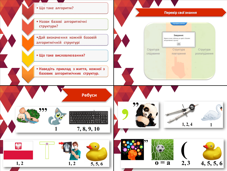 Контрольна робота з теми «Алгоритми з повторенням і розгалуженням»