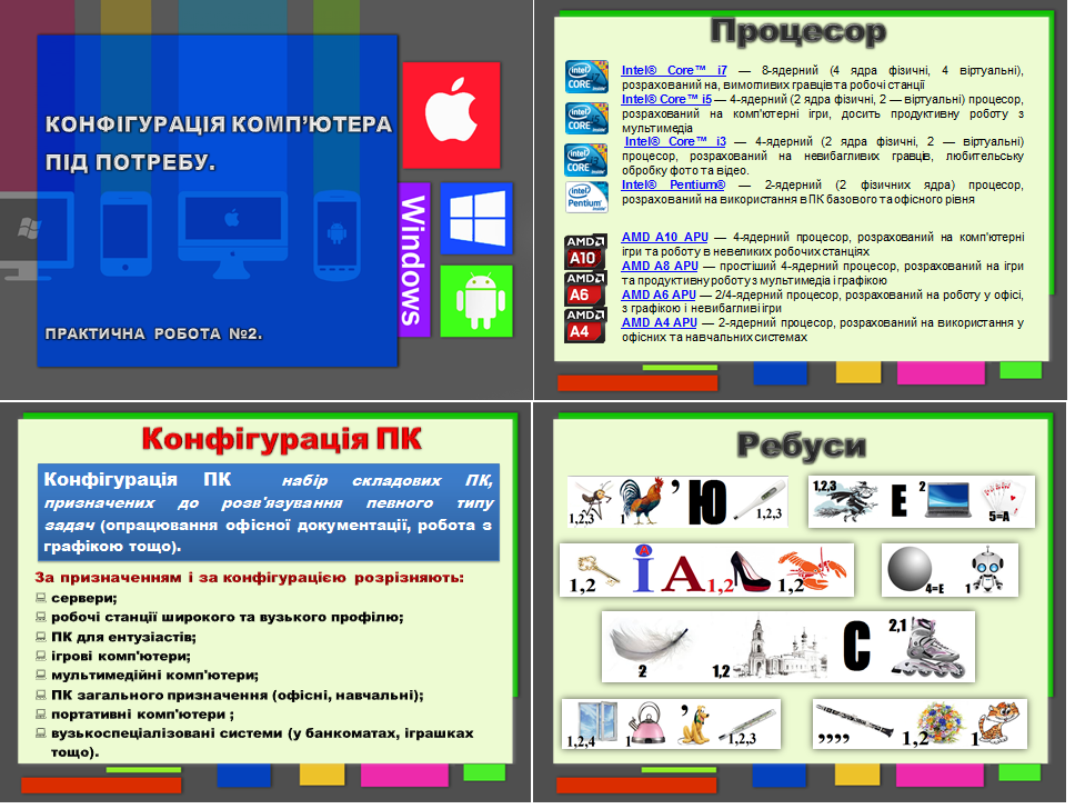 Урок 6. Конфігурація ПК під потребу.Практична робота 2.