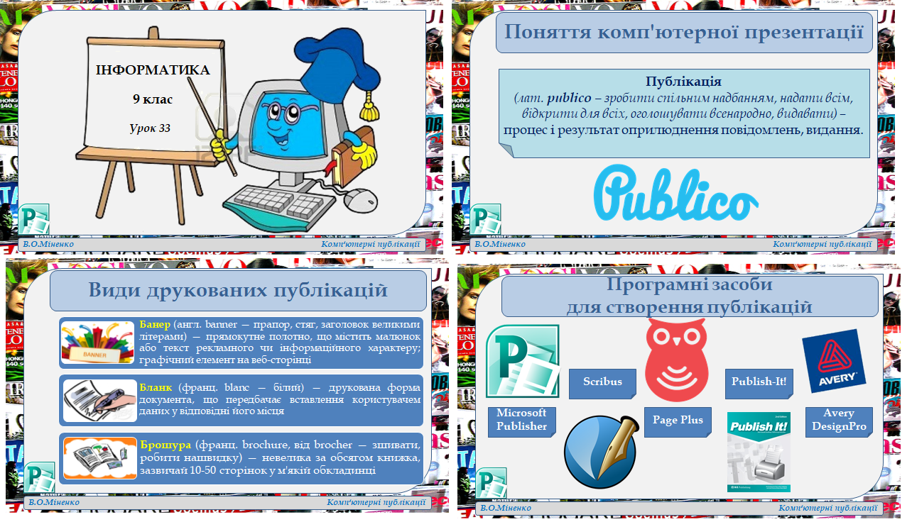 9 клас. Урок 33. Публікації. Види публікацій