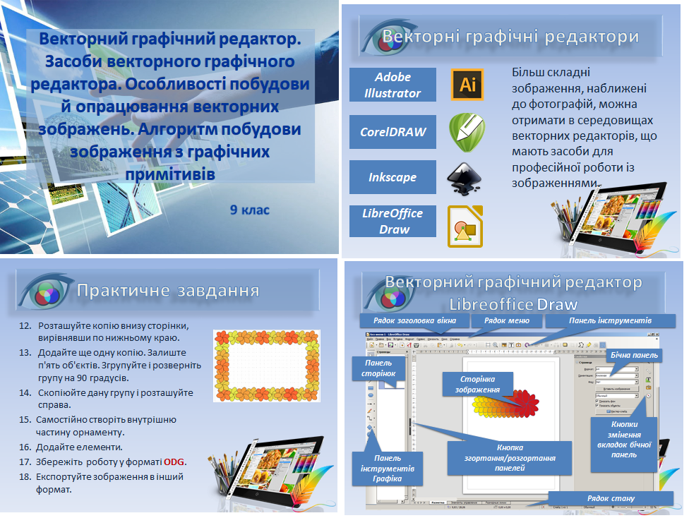 9 клас. Урок 40. Векторний графічний редактор