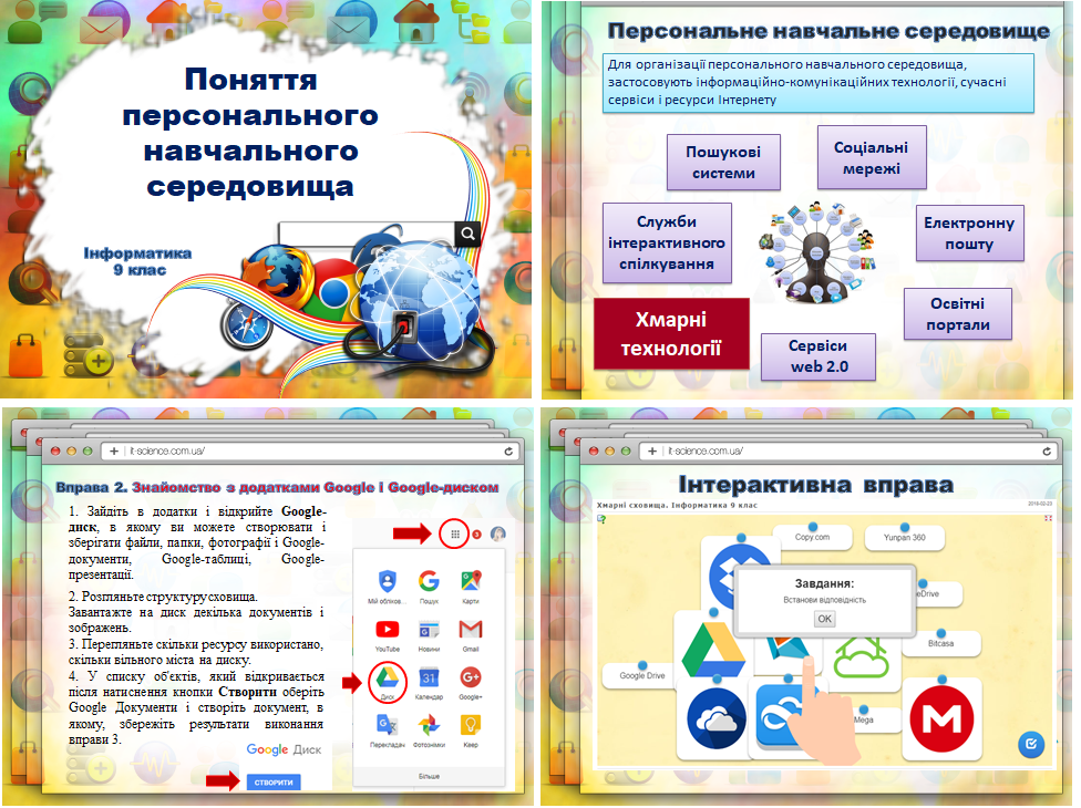 9 клас. Урок 44. Персональне навчальне середовище