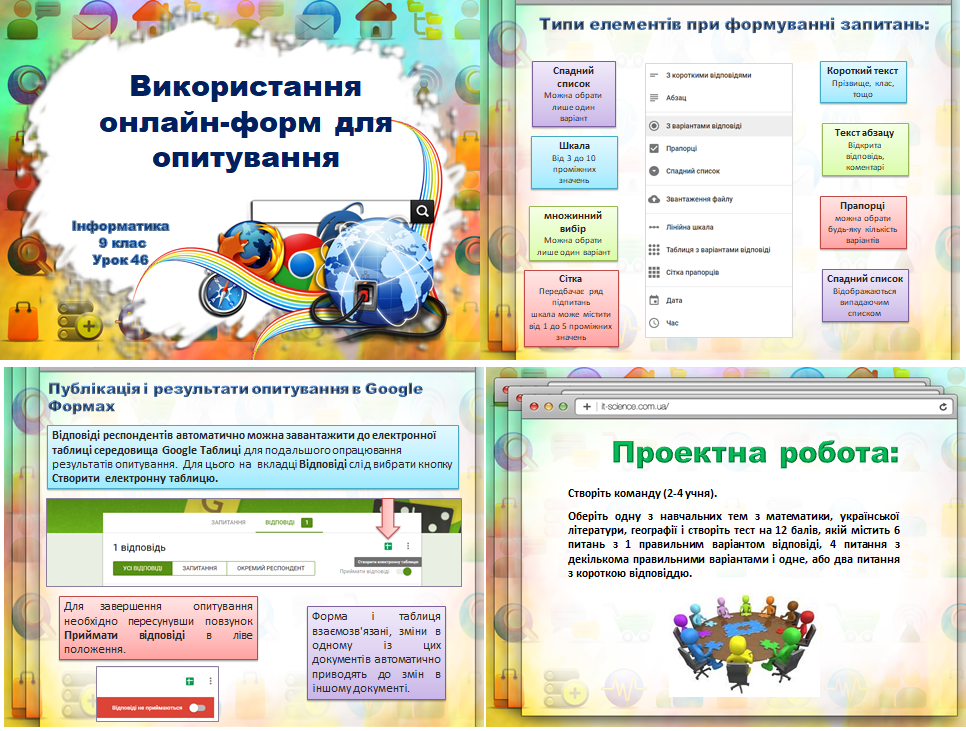 9 клас. Урок 46. Використання онлайн форм для опитування