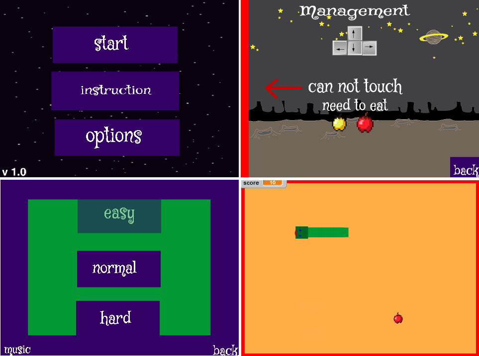 Проект у середовищі Scratch "Гра Змійка"