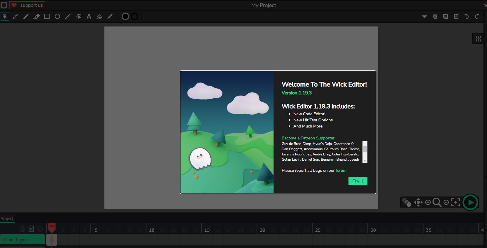 Онлайн-редактор для векторної анімації