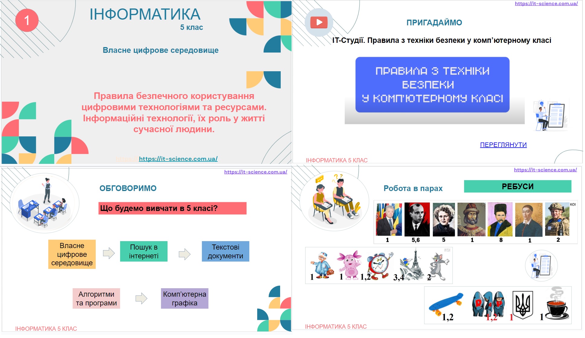 Урок 1. Правила безпечного користування цифровими технологіями та ресурсами. Інформаційні технології, їх роль у житті сучасної людини.