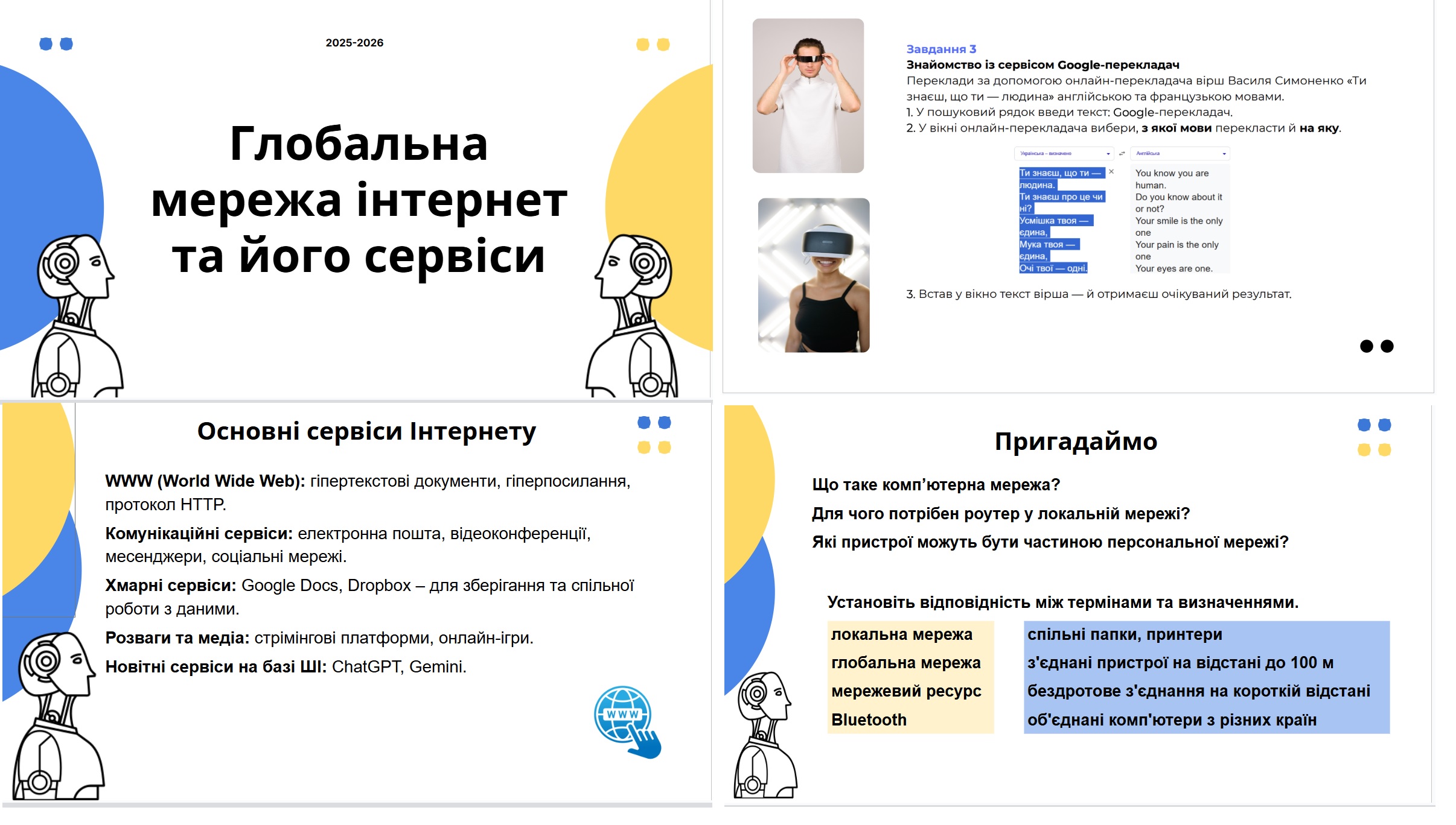 Глобальна мережа інтернет  та його сервіси