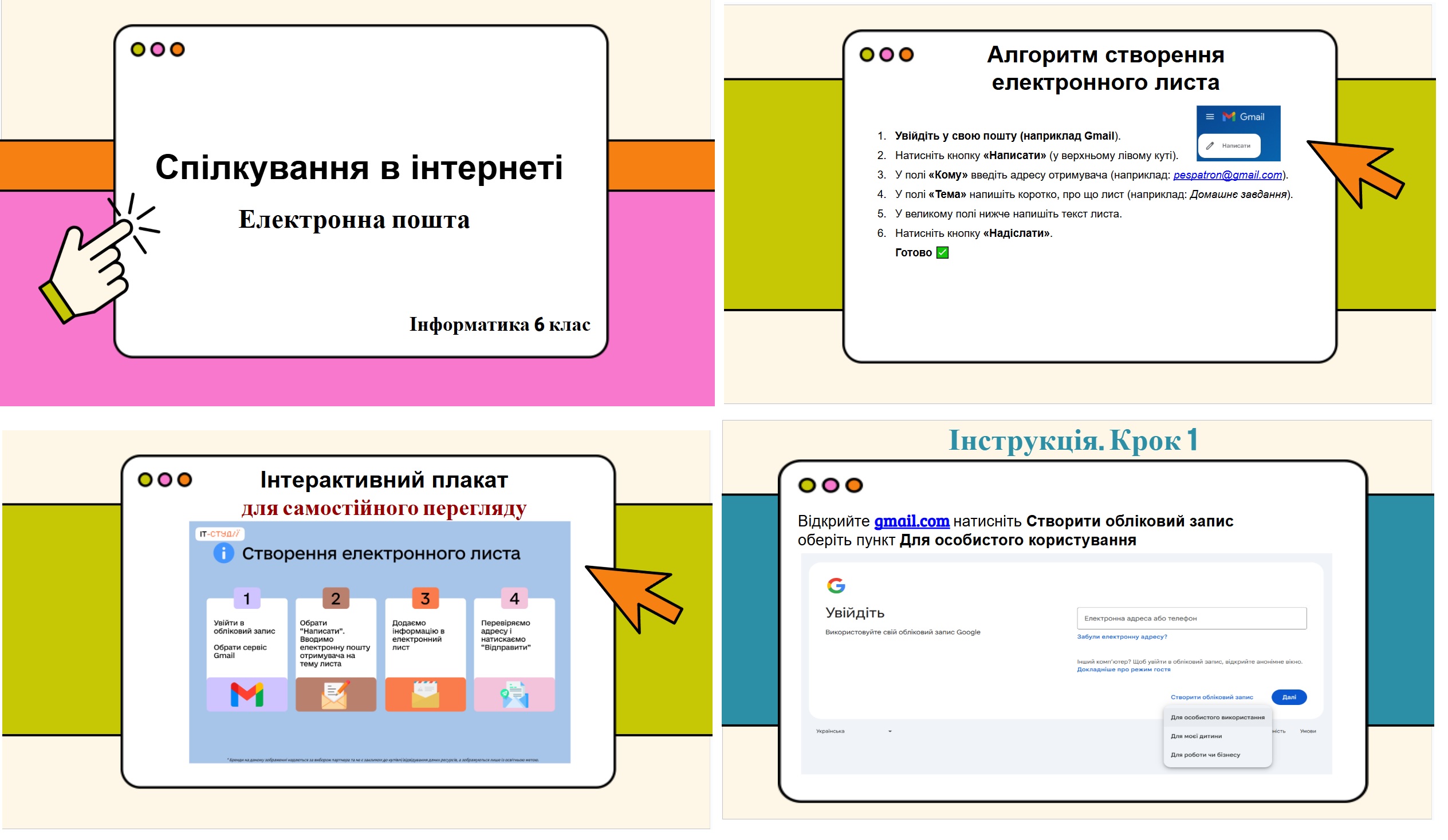 Електронна пошта. Інформатика 6 клас