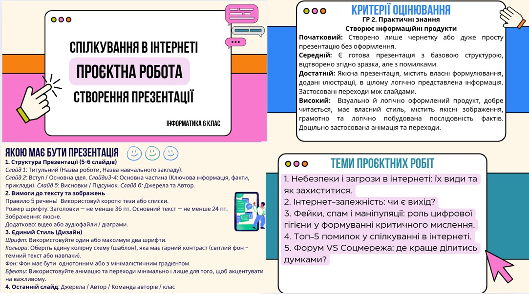 Проєктна робота. Створення презентацій 