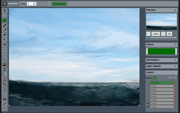 Онлайн графічний редактор miniPaint